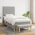 Vidaxl Box spring postelja z vzmetnico svetlo siva 90x200 cm blago