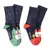 KOLY SOCKS Set novogodišnjih čarapa za decu 2/1 teget