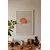 WallXpert uramljena slika 115231, narandžasto sunce i jato ptica na bež pozadini, 50 x 70 cm, beli ram