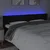 Vidaxl LED posteljno vzglavje črno 183x16x78/88 cm blago
