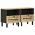vidaXL Nočna omarica 2 pcs Rjava 40 x 33 x 46 cm Masiven les manga