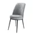 Hanah Home set trpezarijskih stolica Dexa 8 kom, siva tkanina Babyface, crne metalne noge