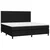 Vidaxl Box spring postelja z vzmetnico črn 200x200 cm blago