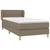 Vidaxl Box spring postelja z vzmetnico taupe 90x190 cm blago