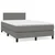 vidaXL Box spring postelja z vzmetnico LED temno siva 120x190 cm blago