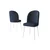 Hanah Home set trpezarijskih stolica Aste 4 kom, antracit tkanina Babyface, bele metalne noge