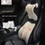 Rice Soup Set jastuka za vrat i leđa za auto sedište, Krem