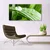 tulup.si Steklena slika Leaf dew drops 140x70 cm 2 obešalnika