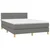 Vidaxl Box spring postelja z vzmetnico temno siva 140x200 cm blago
