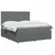 vidaXL Postelja boxspring z vzmetnico Temno siva 140 x 200 cm Blago