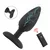 SuperLove E-Stim Silicone Vibrating Butt Plug with Remote Black