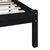 vidaXL Posteljni okvir črn iz trdne borovine 120x200 cm