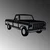 Wallity Zidna dekoracija FORD F-250 Ranger Pickup, 60 x 33 cm, Crna