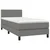 Vidaxl Box spring postelja z vzmetnico temno siva 100x200 cm blago