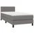vidaXL Box spring postelja z vzmetnico LED temno siva 90x190 cm blago