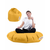 ATELIER DEL SOFA Iyzi 100 Cushion Pouf Yellow