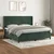 Vidaxl Box spring postelja z vzmetnico temno zelena 200x200 cm žamet