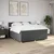 vidaXL Box spring postelja z vzmetnico temno siva 180x200 cm blago