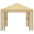 Gazebo 4 × 3 m Krem Poliester i čelik 190 gsm