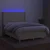 Vidaxl Box spring postelja z vzmetnico LED krem 140x200 cm blago