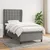 vidaXL Box spring postelja z vzmetnico temno siva 100x200 cm blago