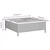 Vrtni stol sivi 70 x 70 x 25 cm od ratana i bagremovog drva