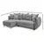 ATELIER DEL SOFA Ugaona garnitura Puffy Grey