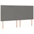 Vidaxl vidaXL Vzglavje postelje z LED diodo temno sivo 200x5x118/128 cm blago