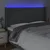 Vidaxl LED posteljno vzglavje temno sivo 203x16x118/128 cm blago