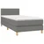 Vidaxl Box spring postelja z vzmetnico LED temno siva 100x200 cm blago