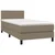 Vidaxl Box spring postelja z vzmetnico LED taupe 100x200 cm blago