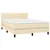 Vidaxl Box spring postelja z vzmetnico LED krem 140x190 cm blago