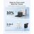 ANKER 100W GaN zidni brzi punjač, 3-porta (2x USB-C i 1x USB-A) sa USB-C M/M pletenim kablom, srebrni