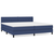 vidaXL Box spring postelja z vzmetnico moder 200x200 cm blago