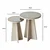 Hanah Home Set klub stolova Luna, 2 komada, Krem