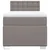 Vidaxl Box spring postelja z vzmetnico taupe 90x190 cm blago