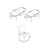 Hanah Home trpezarijski set Due, sto na razvlačenje i 4 stolice, bela ploča, crna tkanina Babyface