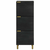 Visoka komoda crna 40 x 33 x 110 cm od konstruiranog drva