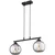 Brilagi - Luster na sajli DIOR 2xE27/60W/230V crna/zadimljena siva