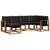 Set vanjskih sofa 6 kom. Prirodna i crna