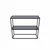 Hanah Home komoda Oskar, 80 cm, crna / providno staklo