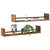 Polica na zidu Zidne 2 pcs Staro drvo 80 x 16 x 14 cm