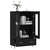 Visoka komoda crna 69,5 x 31 x 115 cm od konstruiranog drva