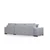 Atelier del Sofa Ugaona garnitura Loop 12 95x85x290cm Svetlosiva