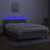 Vidaxl Box spring postelja z vzmetnico LED sv. siva 140x200 cm blago