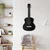 WallXpert metalni zidni ukras 5349, akustična gitara, 34 x 75 cm, crni