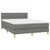 Vidaxl Box spring posteljni z vzmetnico temno siv 140x190 cm blago