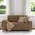 Vidaxl Dvosed rjave barve 160x77x82 cm blago