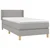 Vidaxl Box spring postelja z vzmetnico svetlo siva 80x200 cm blago