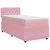 vidaXL Postelja boxspring z vzmetnico Roza 90 x 190 cm Žamet